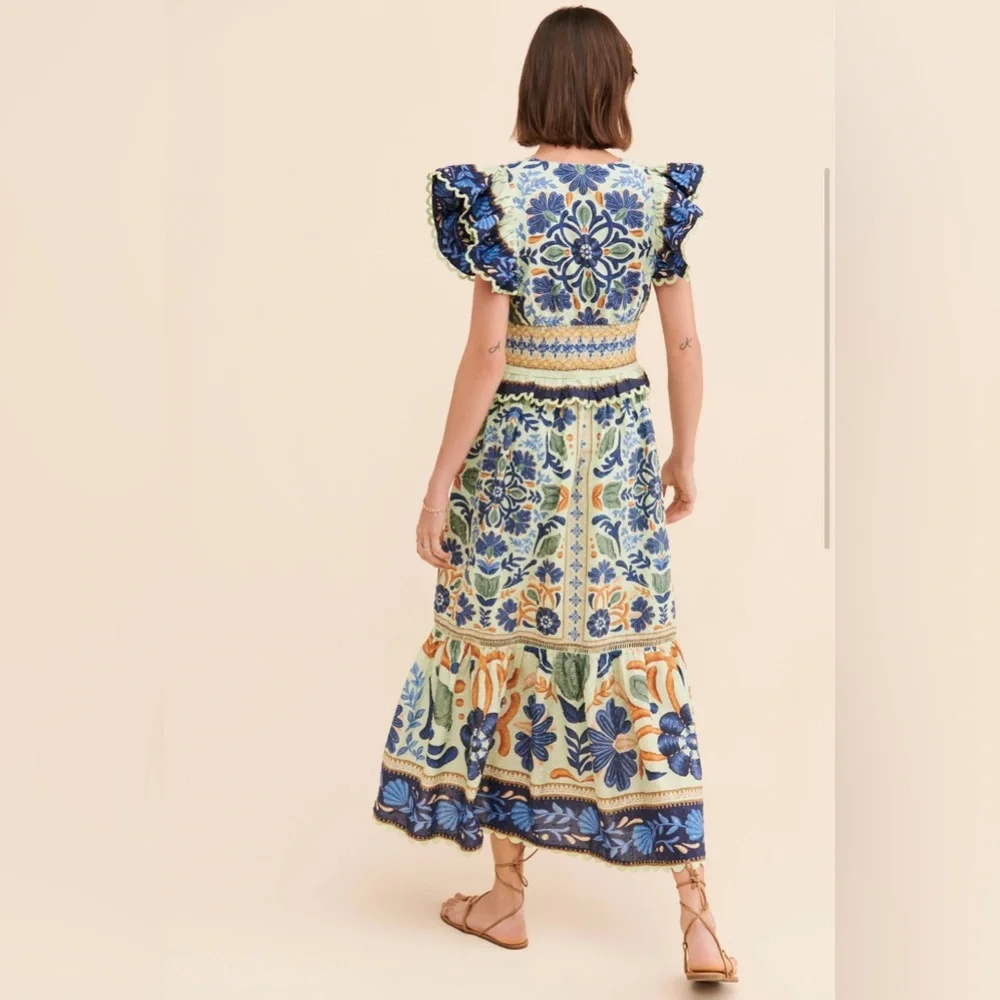 Farm Rio Ocean Tapestry Dress - Picture 2 of 4
